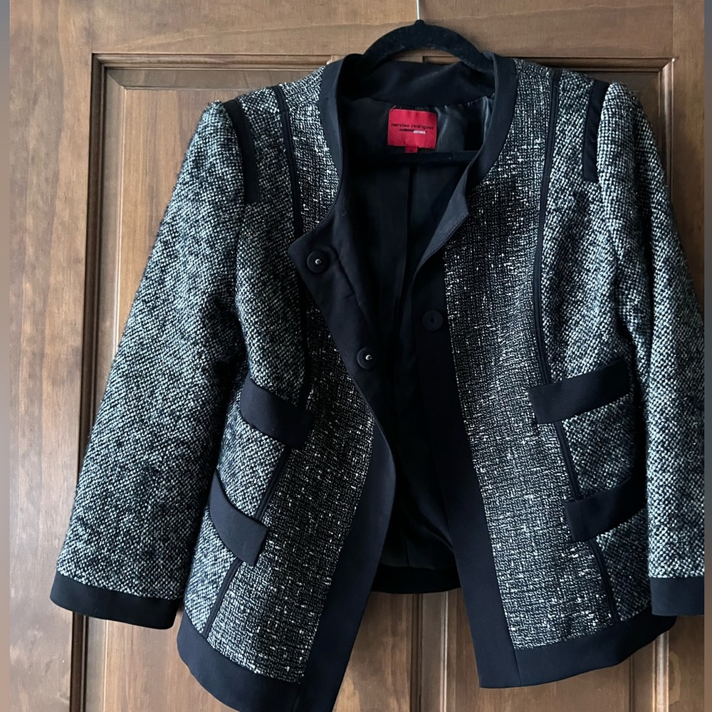 Narciso Rodriguez for Design Nation | Black Tweed Blazer | Size M